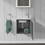 Duravit Waschtischunterbau L-CUBE 294x420x400mm Anschlag links weiß matt