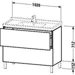 Duravit Waschtischunterbau L-CUBE 469x1020x712mm mediterrane eiche