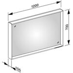 Keuco Lichtspiegel PLAN sil-gebz-elo 1200x700x10. A++