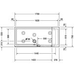 Duravit Badewanne SHOWER & BATH 1700x750mm Ecke links weiß Tür Klarglas