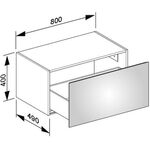 Keuco Sideboard X-LINE 800x400x490mm trüffel