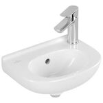 V&B Handwaschbecken Compact O.NOVO 360x275mm HL re durchgestochen we C+
