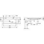 V&B Schrankwaschtisch FINION ohne ÜL 1200x500mm stone white C+