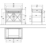V&B Waschtischunterschrank HOMMAGE 985x850x620mm m Einb.WT 7102 63 we cplus