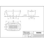 TOTO NEOREST Badewanne freistehend, mit Wannengriff we