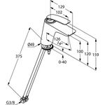 Kludi Waschtisch-Einhandmischer BALANCE DN 15 o Ablaufgarnitur ma-sw/chr