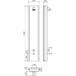 SCHELL Duschpaneel LINUS Inox DP-C-T M-Wasser Therm. SWS Edelstahl gebürstet