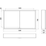 Emco LED-Lichtspiegelschrank PRIME AP 1200x700mm 2-tü m LP aluminium/weiß