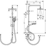 HG Showerpipe VERNIS Shape 230 1jet Reno EcoSmart mattschwarz