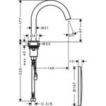 Elektronik-Waschtischmischer AXOR UNO 230 V mattschwarz