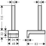 HG Ersatzpapierrollenhalter AddStoris mattschwarz