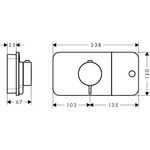 Fertigmontageset AXOR ONE f UP-Thermostat 1 Verbr mattschwarz