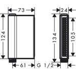 Handbrause AXOR SHOWERSOLUTIONS ONE 2jet mattschwarz