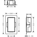 HG Wandnische XtraStoris Minimalistic m offen. Ra 300x150x100mm ES optic