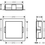 HG Wandnische XtraStoris Minimalistic m offen. Ra 300x300x100mm ES optic