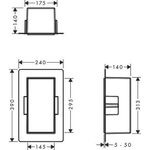 HG Wandnische XtraStoris Minimalistic m offen. Ra 300x150x140mm ES optic