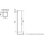 Laufen Hochschrank BASE FÜR PRO S 1650x350x336mm Scharn. re verkehrsgrau