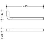 Hewi Handtuchhalter SERIE 477 1-armig signalweiß