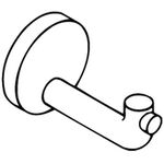 Hewi Wandhaken SERIE 477 105mm tief, Rosette d= 70mm sand