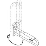 Hewi Stützklappgr. E-Ausführ. SERIE 801 drehb Spül/FKT gelb 700mm senfgelb