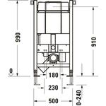 Duravit Wand-WC-Element DURASYSTEM 500x990mm, Standard, Trockenbau