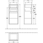 V&B Seitenschrank LEGATO 400x870x350mm Türanschl li Glossy White