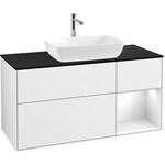V&B Waschtischunterschrank FINION 1200x603x501mm Regal glos. wh glos. wh