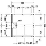 Duravit Fußgestell für Duschwanne Quadrat 900x900mm