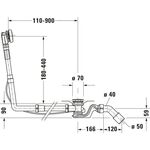 Duravit Ab-/Überlaufgarnitur QUADROVAL chrom