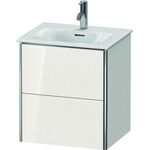 Duravit Waschtischunterbau XSQUARE 560x510x418mm 2 Schubk weiß hochglanz
