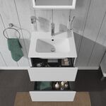 Duravit WTU Compact L-CUBE 500x520x421mm, 2 Schubkästen weiß matt