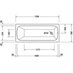Duravit Whirlwanne QATEGO 1700x700 m 1 RS Jet-System weiß