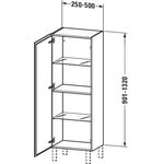 Duravit Halbhochschrank ind L-CUBE 250/500x200/363x901/1320mm Ans li we sma