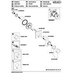 Keuco Umstellventil IXMO UP f 3 Verbr Rosette eckig sw ma