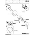Keuco EH-Brausemischer IXMO_solo Pure UP m Schlauchans. Ros rund sw ma
