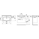 Laufen Waschtisch LUA 80x46cm unterbauf m ÜL o HL weiß LCC