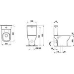 Laufen Stand-WC Kombination LUA tief 360x650mm Abgang senkrecht weiß LCC