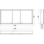 Emco LED-Lichtspiegelschrank PRIME UP 1600x730mm 3-t m LP aluminium/weiß