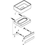 Ablage AXOR UNIVERSAL für Dusche, Wandmontage brushed nickel