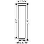 Verlängerungsrohr AXOR Decke, 230mm stainless steel optic