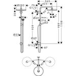 Showerpipe 280 1jet AXOR ONE Unterputz brushed nickel
