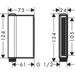 Handbrause AXOR SHOWERSOLUTIONS ONE 2jet stainless steel optic