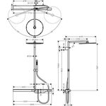 Showerpipe AXOR SHOWERSOLUTIONS 800 brushed gold optic