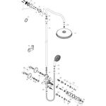 Showerpipe AXOR MONTREUX DN 15 m Therm. u 1jet Kopfbr bru bronze