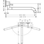 Einhebel-Spültischmischer AXOR UNO2 DN 15 UP für Wandmontage brushed nickel