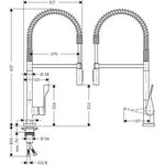 Einhebel-Spültischmischer Semi-Pro AXOR DN 15 brushed brass