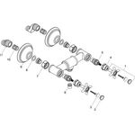 2-Griff-Brausearmatur AXOR MONTREUX DN 15, Aufputz brushed black chrome