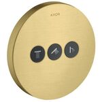 Ventil SHOWERSELECT ROUND AXOR UP für 3 Verbraucher brushed brass