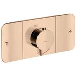Fertigmontageset AXOR ONE f UP-Thermostat 2 Verbr pol. red gold