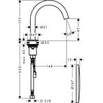 Elektronik-Waschtischmischer AXOR UNO 230 V brushed gold optic